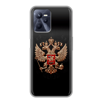 Силиконовый чехол на Realme C35 с принтом Герб России Силиконовый чехол на Realme C35 с принтом Герб России