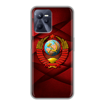 Силиконовый чехол на Realme C35 с принтом Герб СССР Силиконовый чехол на Realme C35 с принтом Герб СССР