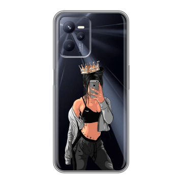 Силиконовый чехол на Realme C35 с принтом Женские принты Силиконовый чехол на Realme C35 с принтом Женские принты