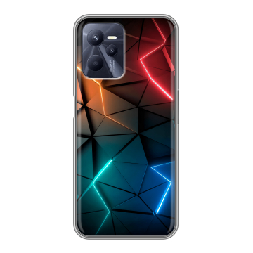 Силиконовый чехол на Realme C35 с принтом Абстракция неон Силиконовый чехол на Realme C35 с принтом Абстракция неон