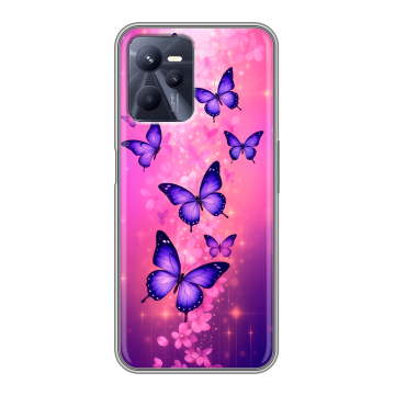 Силиконовый чехол на Realme C35 с принтом Бабочки