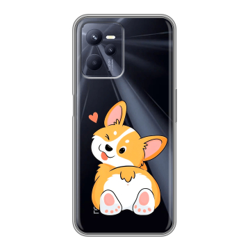Силиконовый чехол на Realme C35 с принтом Корги
