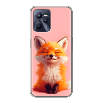 Силиконовый чехол на Realme C35 с принтом милая лиса