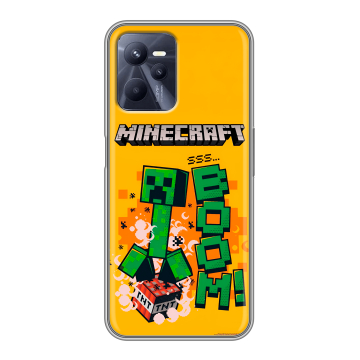 Силиконовый чехол на Realme C35 с принтом Майнкрафт Minecraft