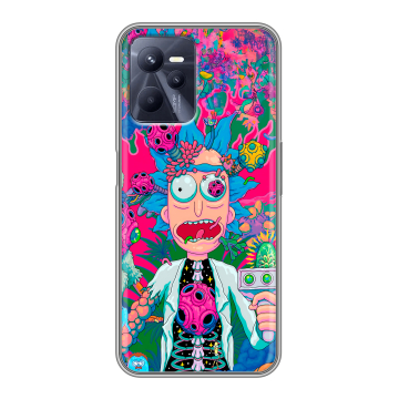 Силиконовый чехол на Realme C35 с принтом Рик и Морти Rick Morty