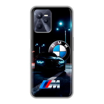 Силиконовый чехол на Realme C35 с принтом БМВ BMW Силиконовый чехол на Realme C35 с принтом БМВ BMW