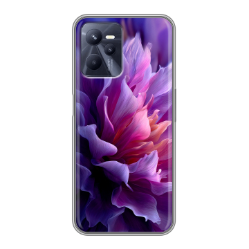 Силиконовый чехол на Realme C35 с принтом женский цветы