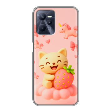 Силиконовый чехол на Realme C35 с принтом для девочек