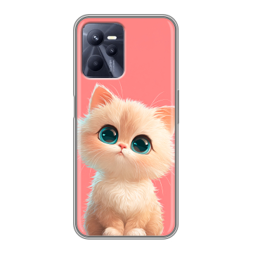 Силиконовый чехол на Realme C35 с принтом Розовый котенок Силиконовый чехол на Realme C35 с принтом Розовый котенок