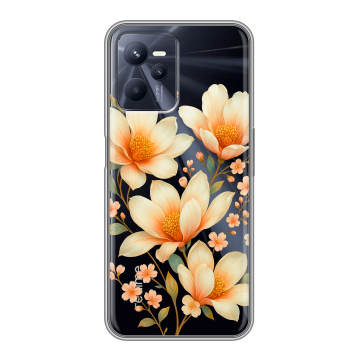 Силиконовый чехол на Realme C35 с принтом Цветы Силиконовый чехол на Realme C35 с принтом Цветы