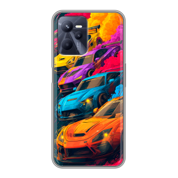 Силиконовый чехол на Realme C35 с принтом Тачки Силиконовый чехол на Realme C35 с принтом Тачки