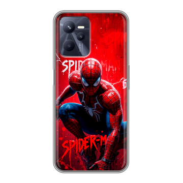 Силиконовый чехол на Realme C35 с принтом Spiderman Человек паук Силиконовый чехол на Realme C35 с принтом Spiderman Человек паук