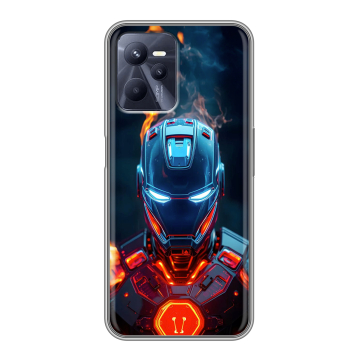 Силиконовый чехол на Realme C35 с принтом IronMan Железный человек
