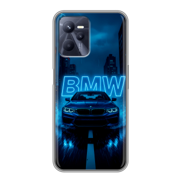 Силиконовый чехол на Realme C35 с принтом BMW БМВ