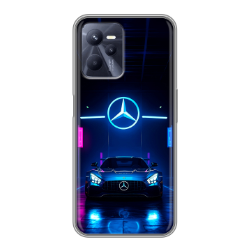 Силиконовый чехол на Realme C35 с принтом Mercedes Мерседес