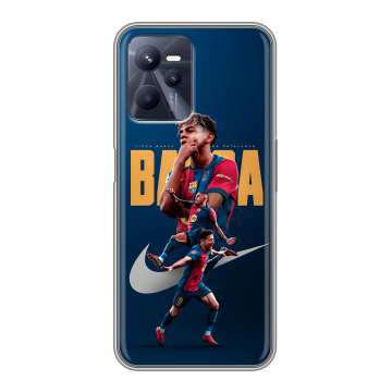 Силиконовый чехол на Realme C35 с принтом Барселона Barca Yamal 