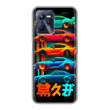 Силиконовый чехол на Realme C35 с принтом машины тачки Силиконовый чехол на Realme C35 с принтом машины тачки