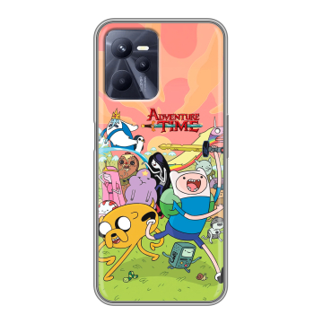 Силиконовый чехол на Realme C35 с принтом Adventure time Время приключений Силиконовый чехол на Realme C35 с принтом Adventure time Время приключений