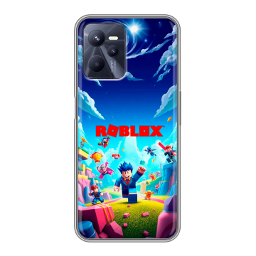 Силиконовый чехол на Realme C35 с принтом Roblox Роблокс