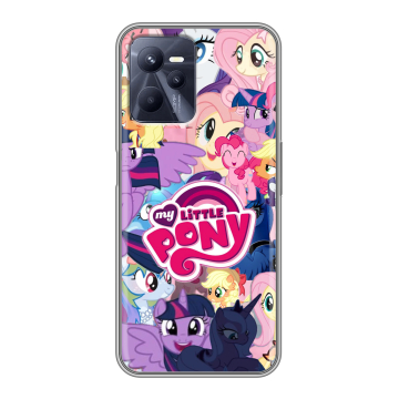Силиконовый чехол на Realme C35 с принтом My little pony Дружба чудо Силиконовый чехол на Realme C35 с принтом My little pony Дружба чудо