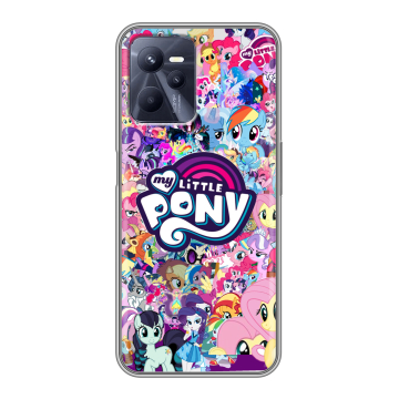 Силиконовый чехол на Realme C35 с принтом My little pony Дружба чудо