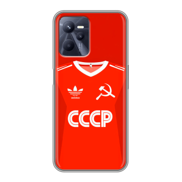 Силиконовый чехол на Realme C35 с принтом Флаг Герб СССР Силиконовый чехол на Realme C35 с принтом Флаг Герб СССР
