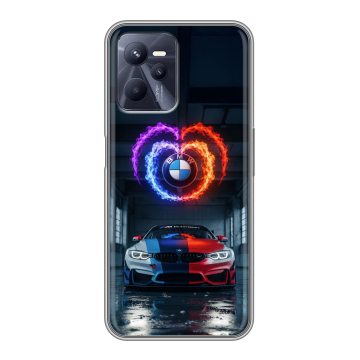 Силиконовый чехол на Realme C35 с принтом BMW БМВ