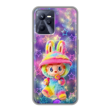 Силиконовый чехол на Realme C35 с принтом Labubu Лабубу