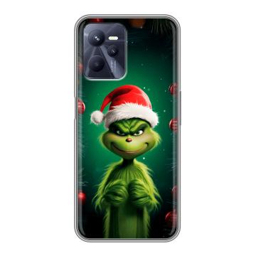 Силиконовый чехол на Realme C35 с принтом Гринч Новый год Рождество Силиконовый чехол на Realme C35 с принтом Гринч Новый год Рождество