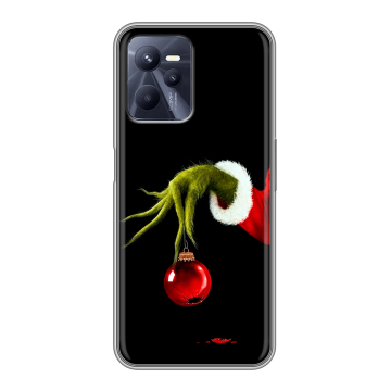 Силиконовый чехол на Realme C35 с принтом Новый год Гринч Силиконовый чехол на Realme C35 с принтом Новый год Гринч