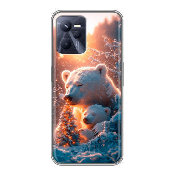 Силиконовый чехол на Realme C35 с принтом Новый год Силиконовый чехол на Realme C35 с принтом Новый год
