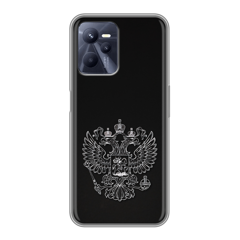 Силиконовый противоударный чехол на Realme C35 с принтом Герб России Силиконовый противоударный чехол на Realme C35 с принтом Герб России