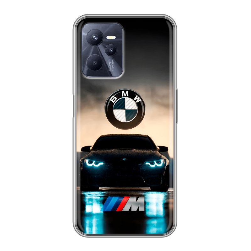 Силиконовый чехол на Realme C35 с принтом БМВ BMW Силиконовый чехол на Realme C35 с принтом БМВ BMW