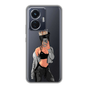Силиконовый чехол на Vivo T1 с принтом Женские принты Силиконовый чехол на Vivo T1 с принтом Женские принты