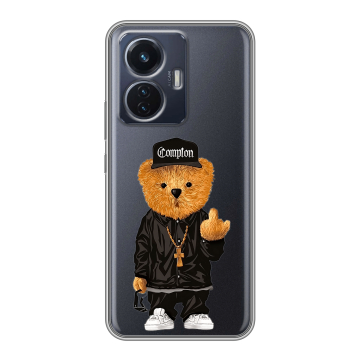 Силиконовый чехол на Vivo T1 с принтом Плюшевый медведь