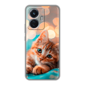 Силиконовый чехол на Vivo T1 с принтом котик