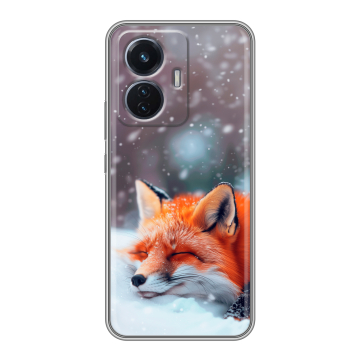 Силиконовый чехол на Vivo T1 с принтом лиса