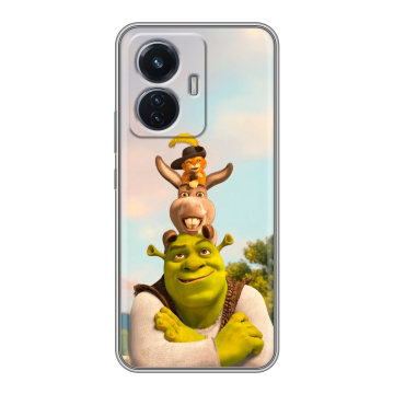 Силиконовый чехол на Vivo T1 с принтом Шрек Shrek