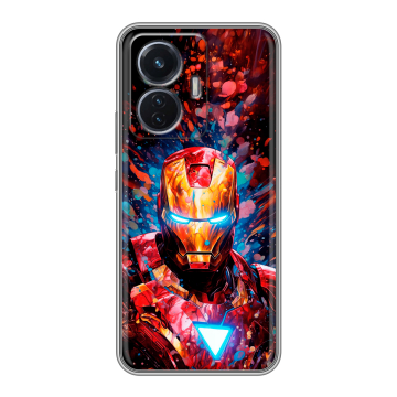 Силиконовый чехол на Vivo T1 с принтом Железный человек Ironman