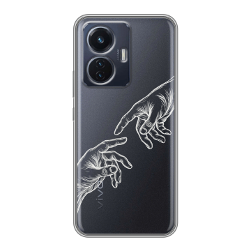 Силиконовый чехол на Vivo T1 с принтом Сотворение мира