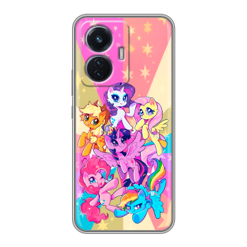 Силиконовый чехол на Vivo T1 с принтом My little pony Дружба чудо