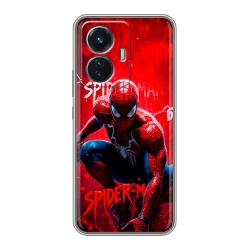 Силиконовый чехол на Vivo T1 с принтом Spiderman Человек паук