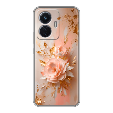 Силиконовый чехол на Vivo T1 с принтом женский