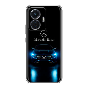 Силиконовый чехол на Vivo T1 с принтом Mercedes Мерседес