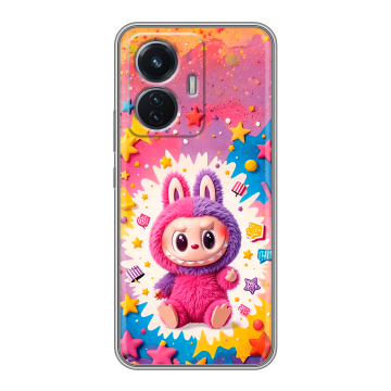 Силиконовый чехол на Vivo T1 с принтом Labubu Лабубу