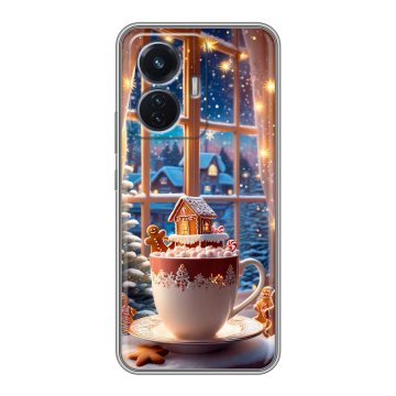 Силиконовый чехол на Vivo T1 с принтом Новый год
