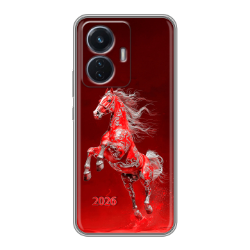 Силиконовый чехол на Vivo T1 с принтом Новый год