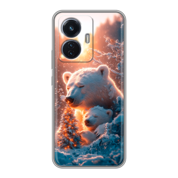 Силиконовый чехол на Vivo T1 с принтом Новый год