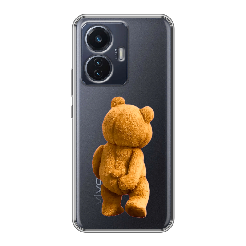 Силиконовый чехол на Vivo T1 с принтом Медведь Силиконовый чехол на Vivo T1 с принтом Медведь