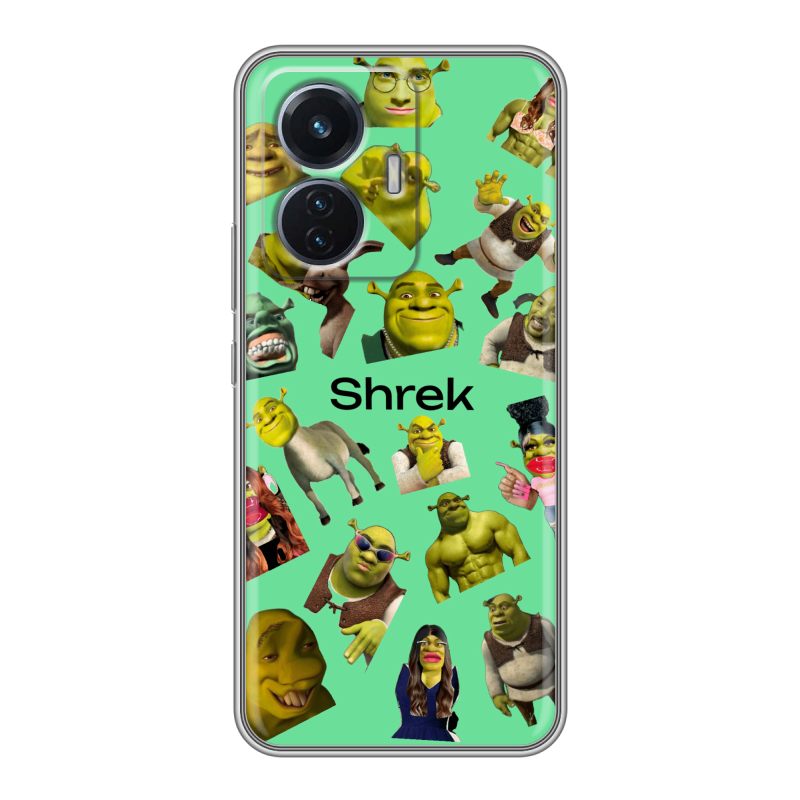 Силиконовый чехол на Vivo T1 с принтом Шрек Shrek Силиконовый чехол на Vivo T1 с принтом Шрек Shrek